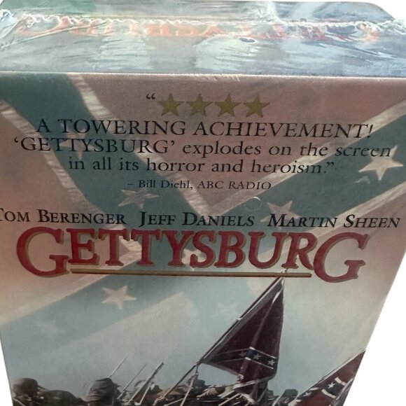 Gettysburg VHS Two Tape Set Movie Collectible Brand New In Box Factory Sealed - Picture 2 of 10